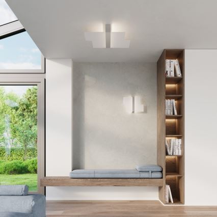 Plafoniera MASSIMO 2xE27/60W/230V bianco/cromo lucido