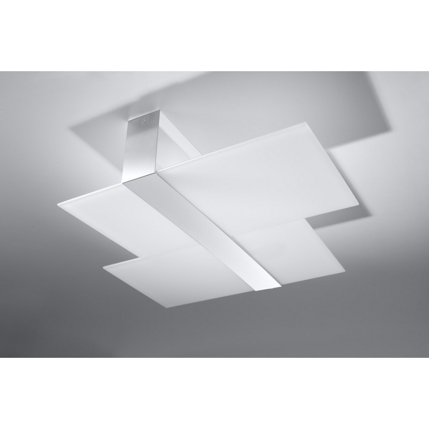 Plafoniera MASSIMO 2xE27/60W/230V bianco/cromo lucido