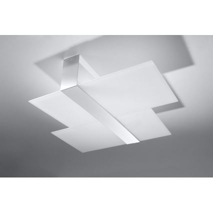 Plafonnier MASSIMO 2xE27/60W/230V blanc/chrome brillant