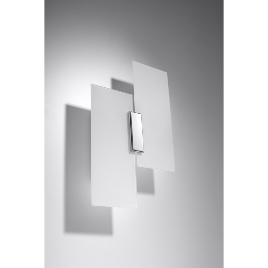 Applique FABIANO 2xE27/60W/230V bianco/cromo lucido