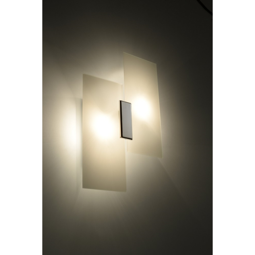 Applique FABIANO 2xE27/60W/230V bianco/cromo lucido
