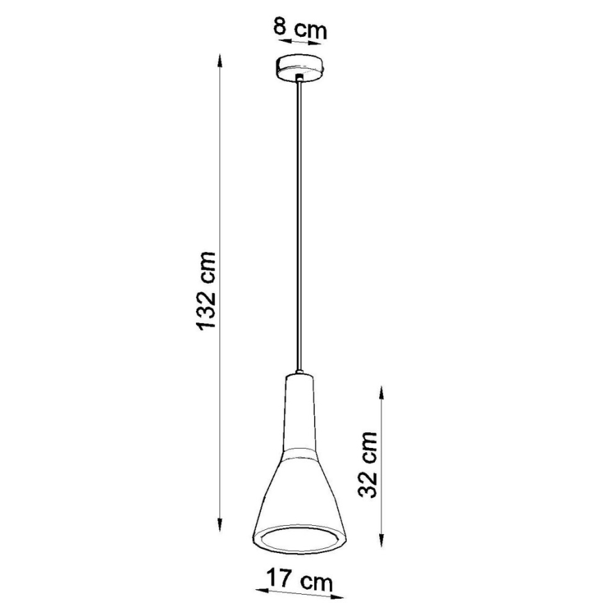Deckenleuchte an Kabel EMPOLI 1xE27/15W/230V Beton