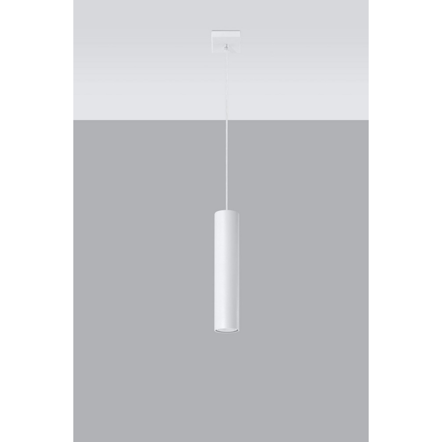 Lampadario a sospensione con filo LAGOS 1 1xGU10/10W/230V bianco