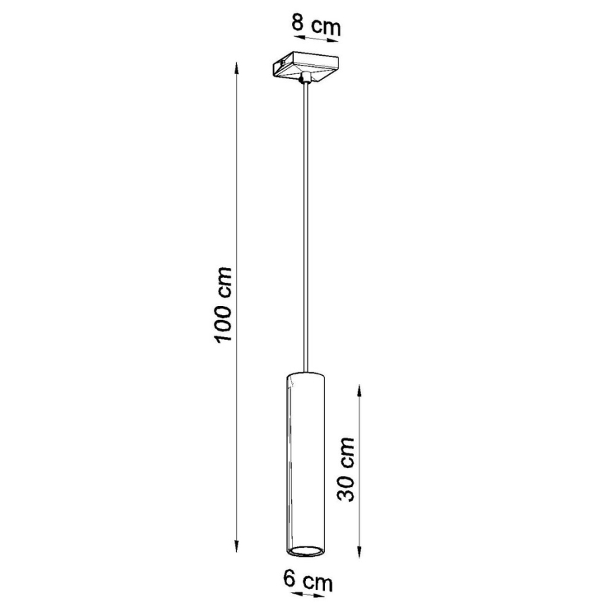 Lampadario a sospensione con filo LAGOS 1 1xGU10/10W/230V bianco