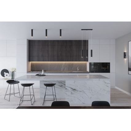 Lampadario a sospensione con filo LAGOS 2 2xGU10/10W/230V nero