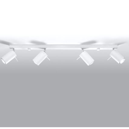 Sollux SL.0331 - Faretto RING 4L 4xGU10/40W/230V bianco