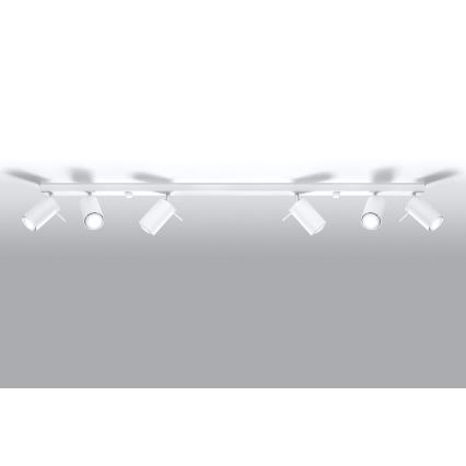 Faretto RING 6L 6xGU10/10W/230V bianco