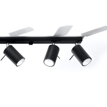 Faretto RING 6L 6xGU10/10W/230V nero