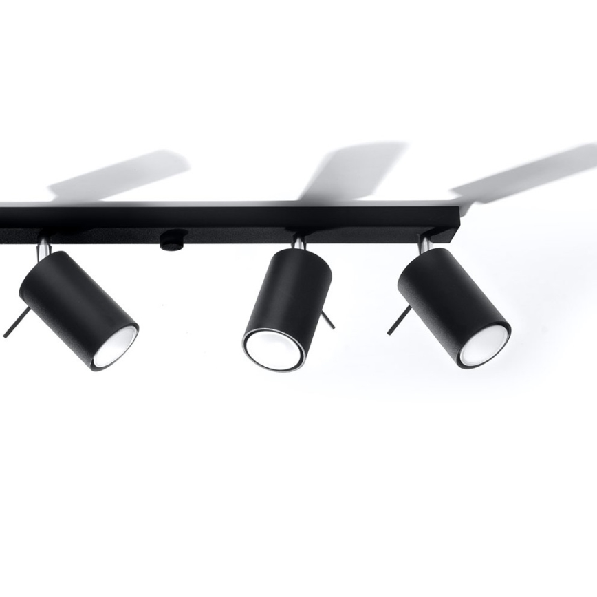 Spot RING 6L 6xGU10/10W/230V noir