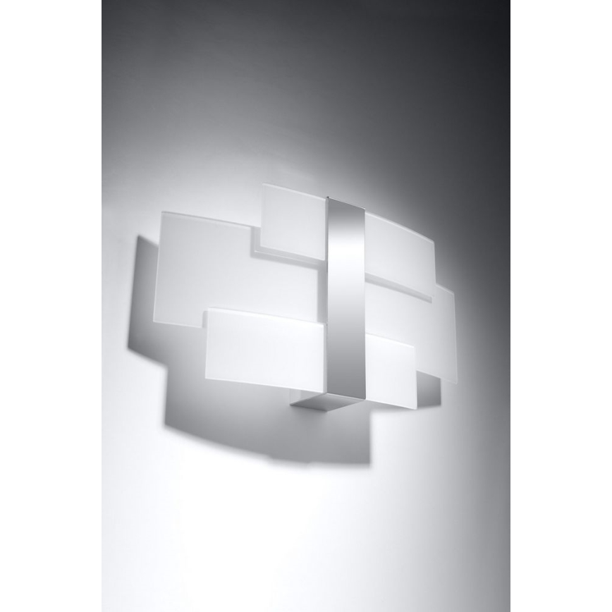 Applique CELIA 2xG9/40W/230V cromo lucido/bianco