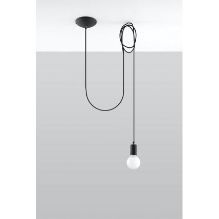Suspension filaire EDISON 1 1xE27/60W/230V araignée noir