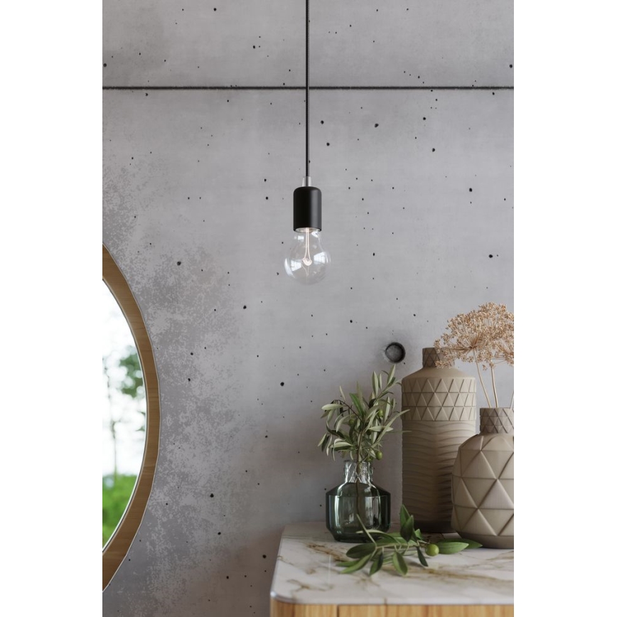 Suspension filaire EDISON 3 3xE27/60W/230V araignée noir
