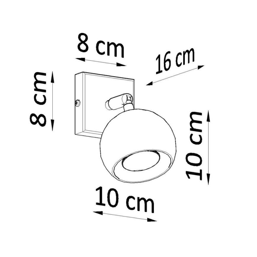 Faretto da parete OCULARE 1xGU10/10W/230V