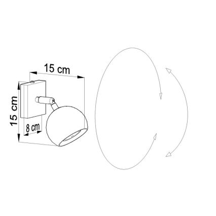 Faretto da parete OCULARE 1xGU10/10W/230V