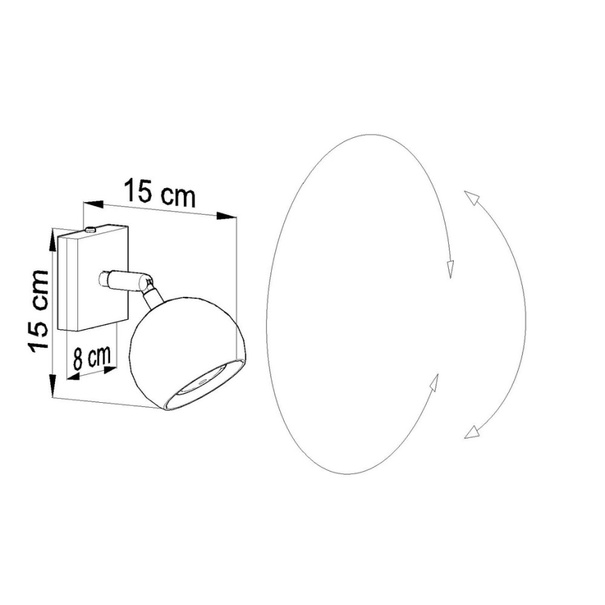 Faretto da parete OCULARE 1xGU10/10W/230V