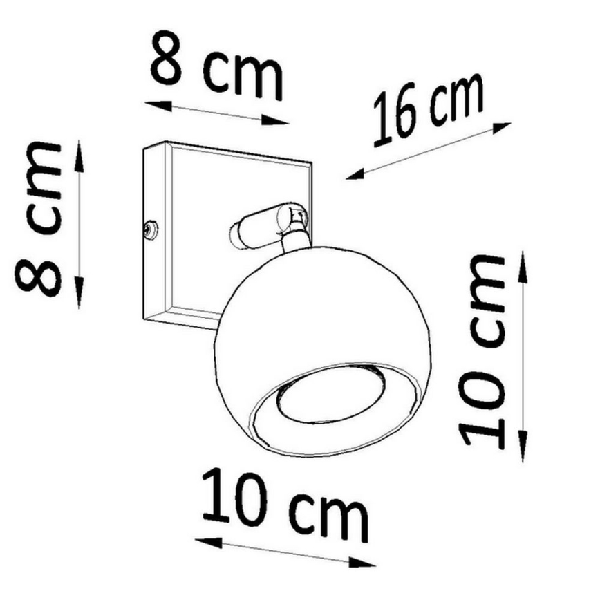 Faretto da parete OCULARE 1xGU10/10W/230V