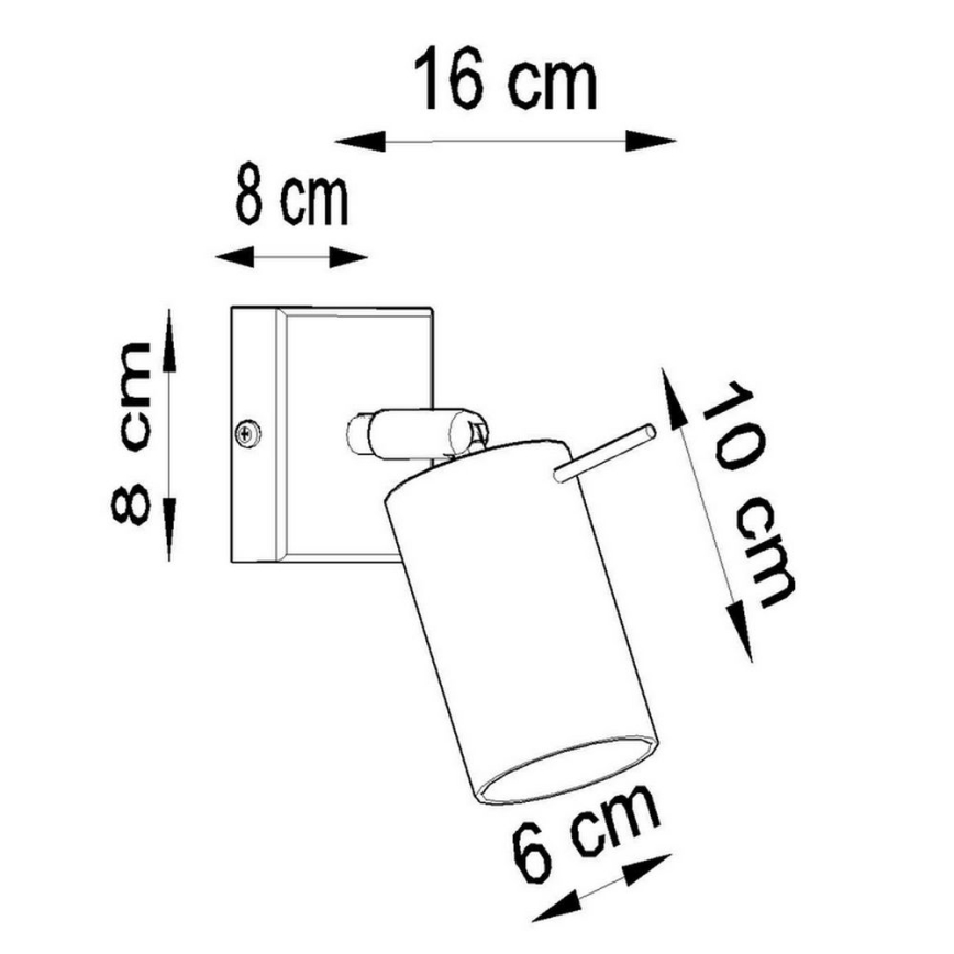 Faretto da parete RING 1xGU10/10W/230V