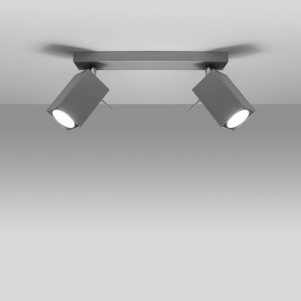 Einbauleuchte MERIDA 2xGU10/40W/230V grau