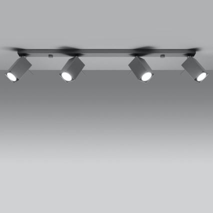 Punktstrahler MERIDA 4xGU10/40W/230V grau