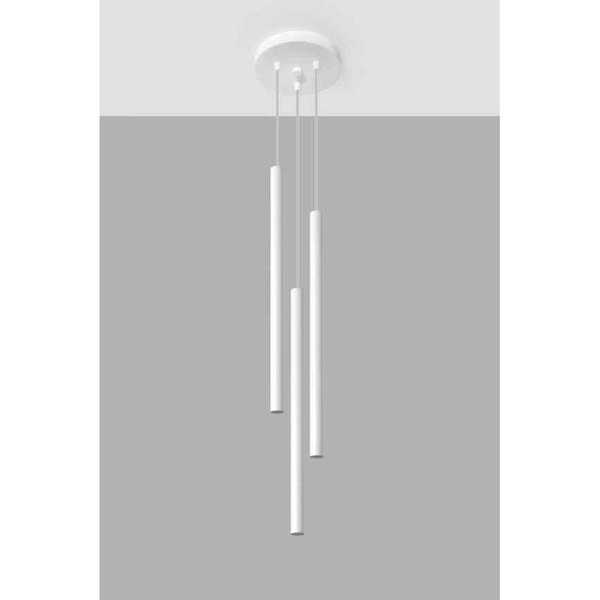 Suspension filaire PASTELO 3xG9/8W/230V blanc