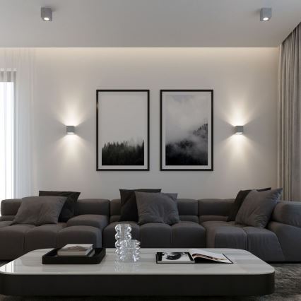 Sollux SL.0489 - Plafoniera QUAD 1xGU10/40W/230V calcestruzzo