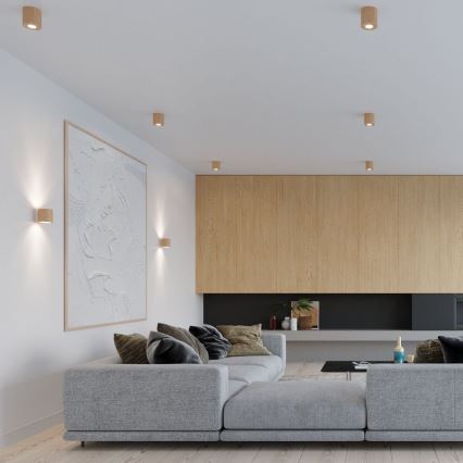 Sollux SL.0492 - Plafoniera ORBIS 1xGU10/40W/230V legno