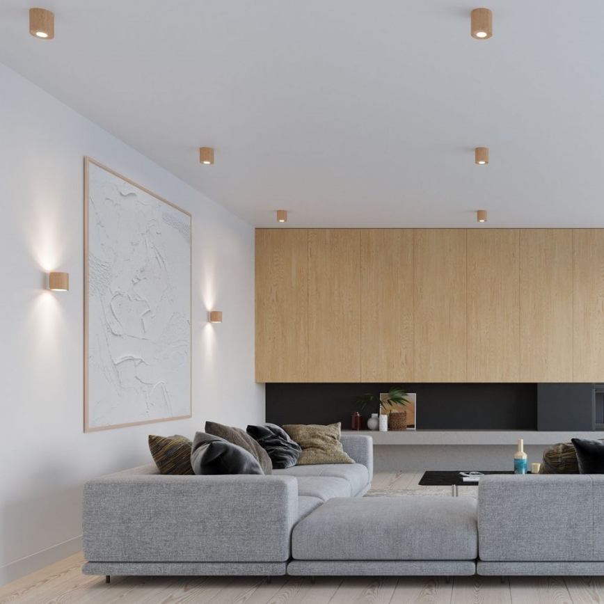 Sollux SL.0492 - Plafoniera ORBIS 1xGU10/40W/230V legno