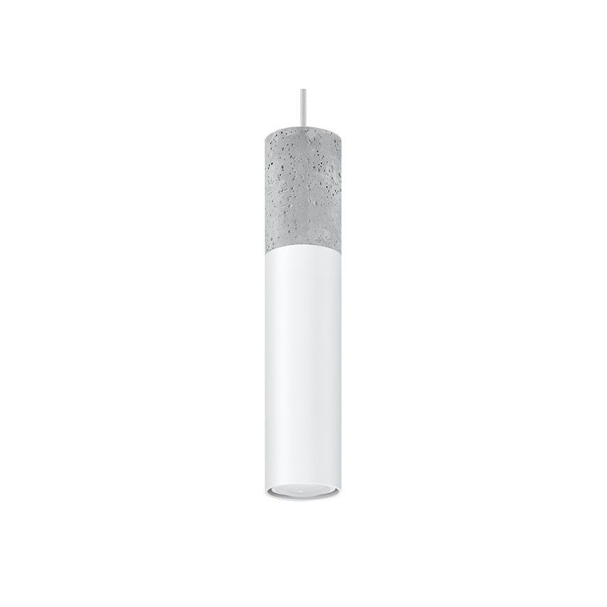 Suspension filaire BORGIO 1xGU10/40W/230V béton/métal blanc