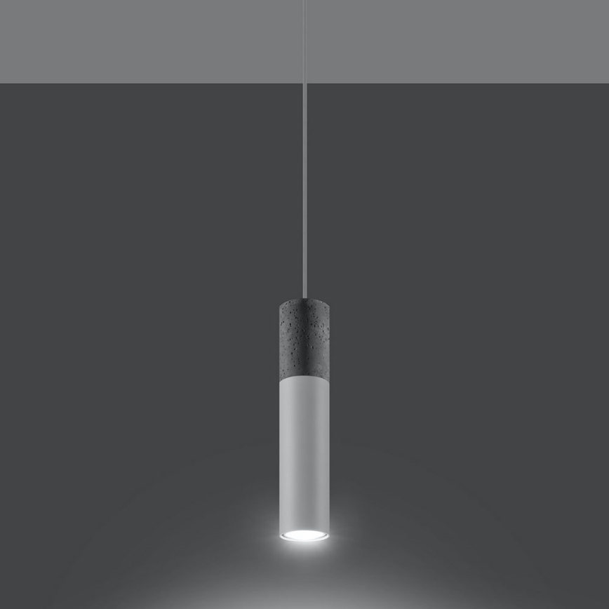 Suspension filaire BORGIO 1xGU10/40W/230V béton/métal blanc
