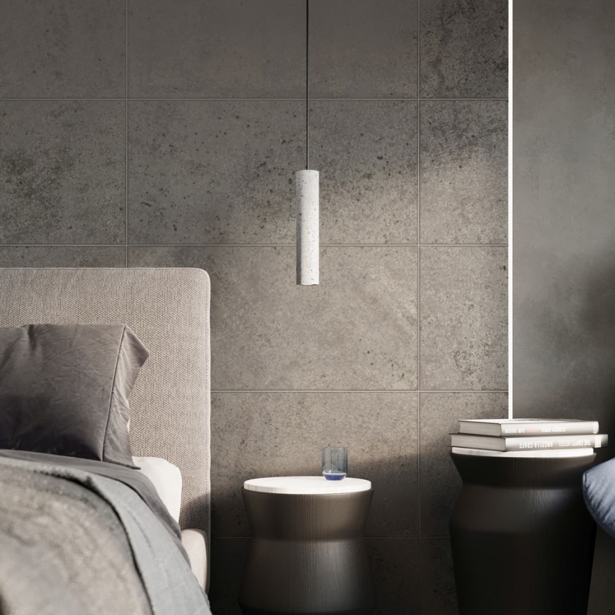 Deckenleuchte an Kabel LUVO 2xGU10/40W/230V Beton/Schwarz