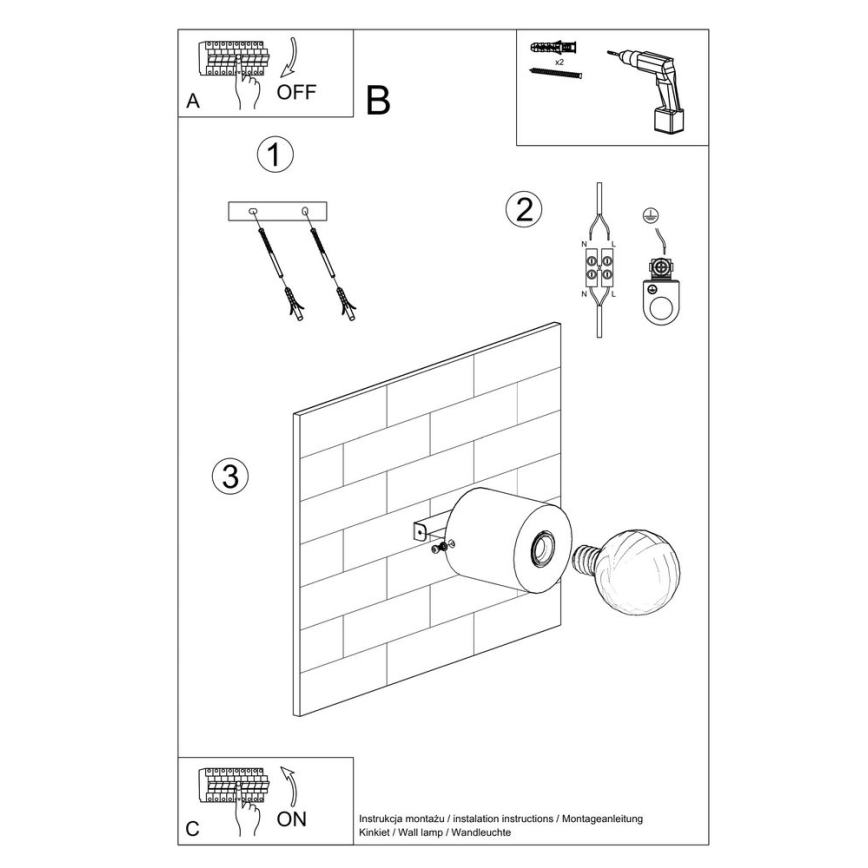 Applique murale SALGADO 1xE27/60W/230V hêtre