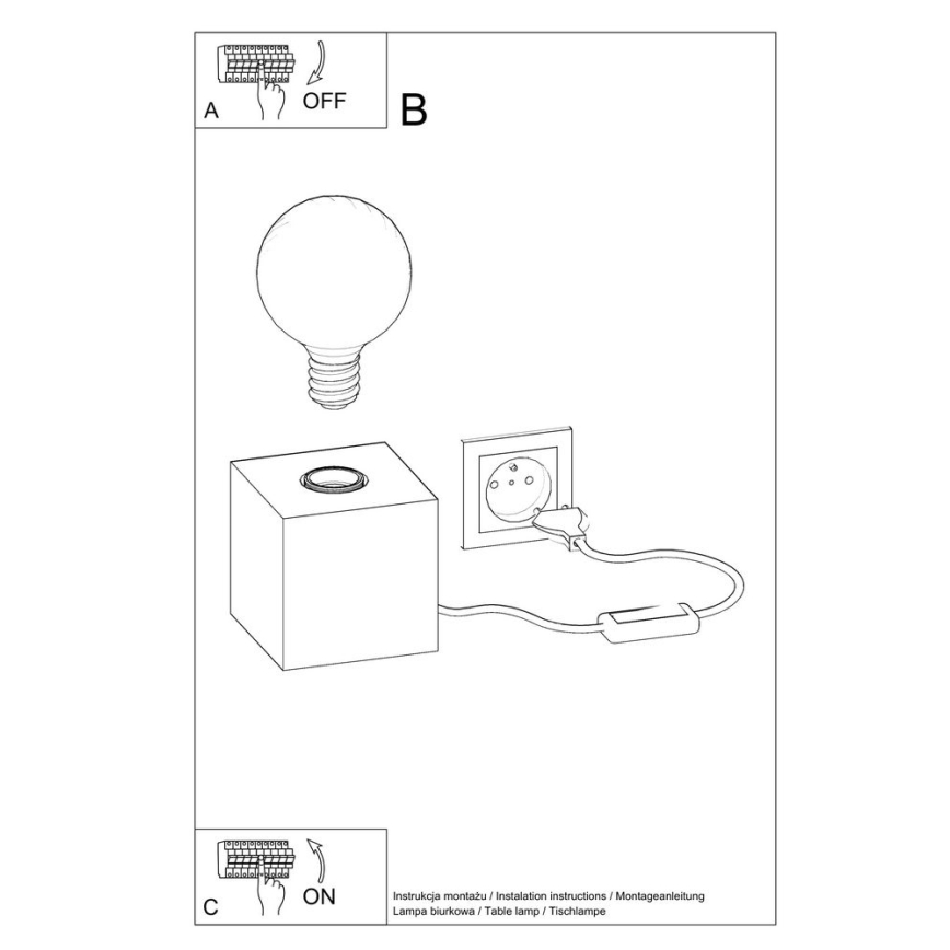 Lampada da tavolo ABEL 1xE27/15W/230V faggio