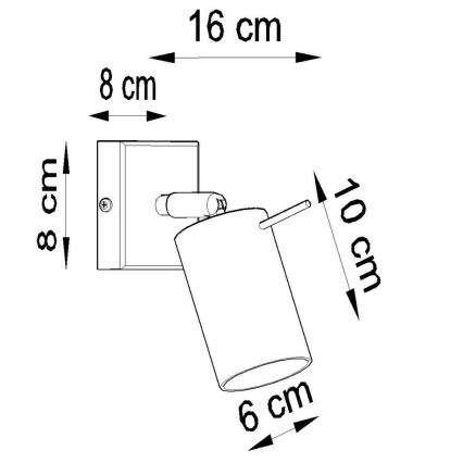 Faretto da parete RING 1xGU10/10W/230V