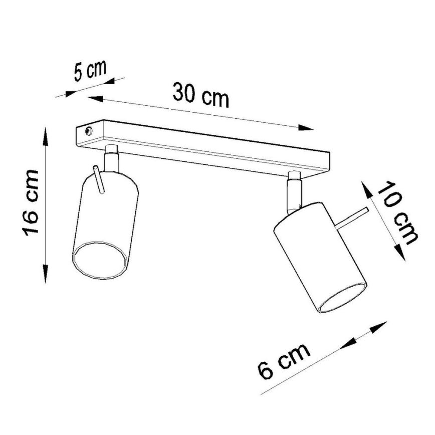 Faretto RING 2xGU10/10W/230V