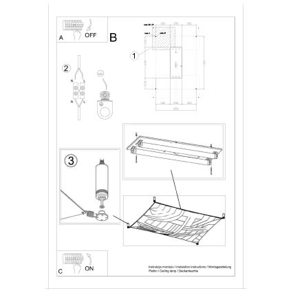 Plafoniera LED LUNA 2xG13/8,5W/230V 80x105 cm bianca