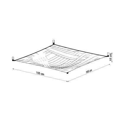 Plafoniera LED LUNA 4xG13/8,5W/230V 105x105 cm bianca