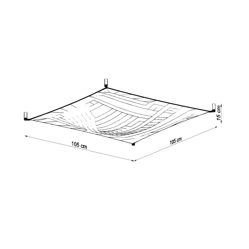 Plafoniera LED LUNA 4xG13/8,5W/230V 105x105 cm bianca