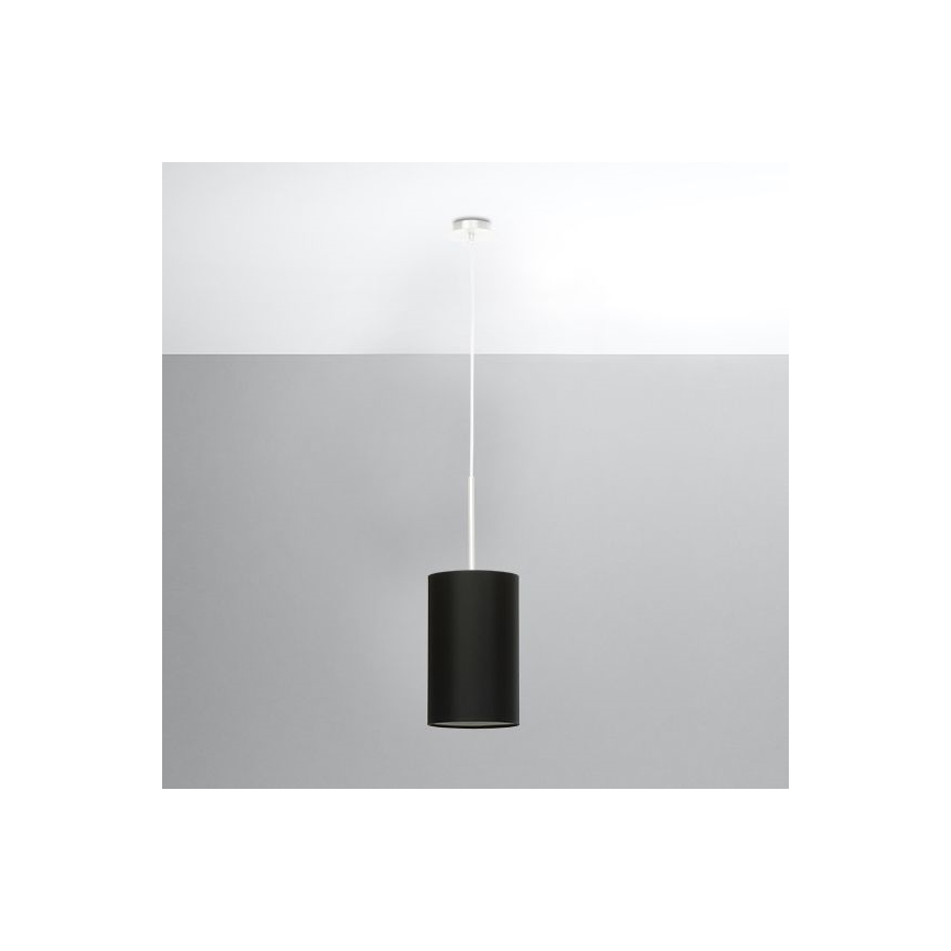Suspension filaire OTTO 1xE27/60W/230V d. 15 cm noire