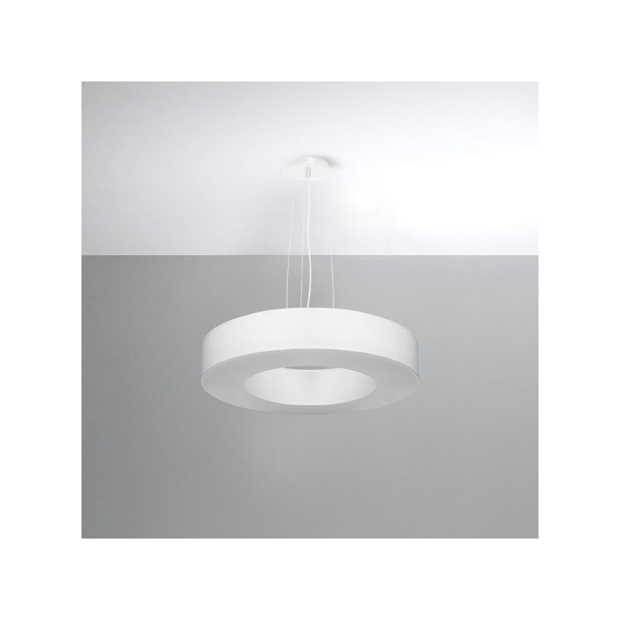 Kronleuchter an Schnur SATURNO SLIM 5xE27/60W/230V d. 50 cm weiß