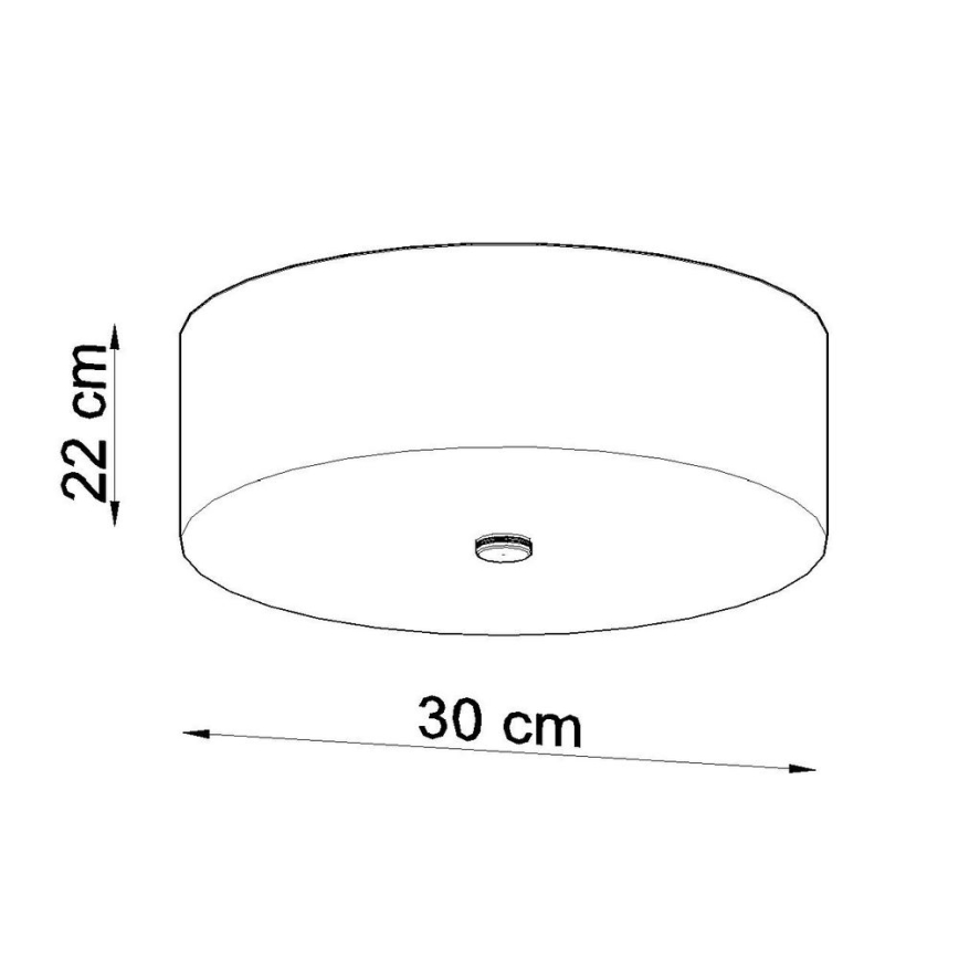 Plafoniera SKALA 3xE27/60W/230V diametro 30 cm bianco