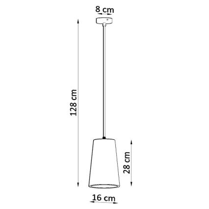Suspension filaire GULCAN 1xE27/15W/230V