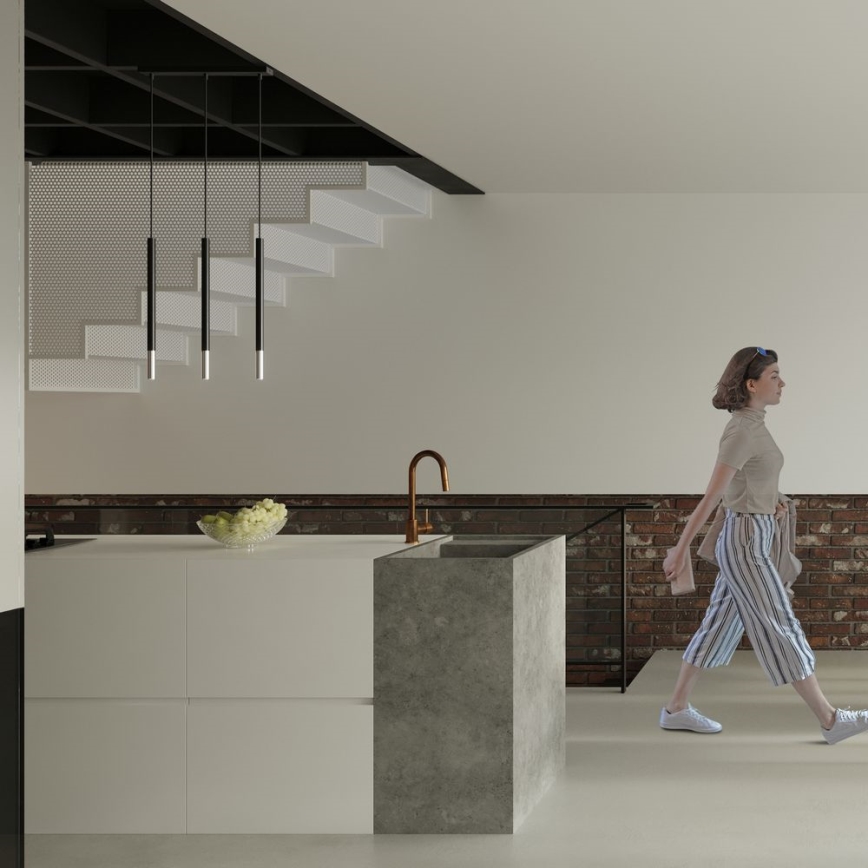 Hängeleuchte MOSAIC 1xG9/12W/230V schwarz/glänzendes Chrom