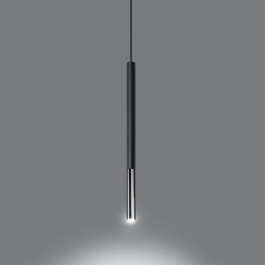 Lampadario a sospensione con filo MOSAIC 1xG9/12W/230V nero/cromo lucido