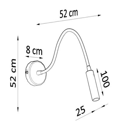 Kleine und flexible Leuchte AXIL 1xG9/12W/230V schwarz