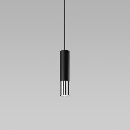 Hängeleuchte LOOPEZ 1xGU10/10W/230V schwarz/glänzendes Chrom