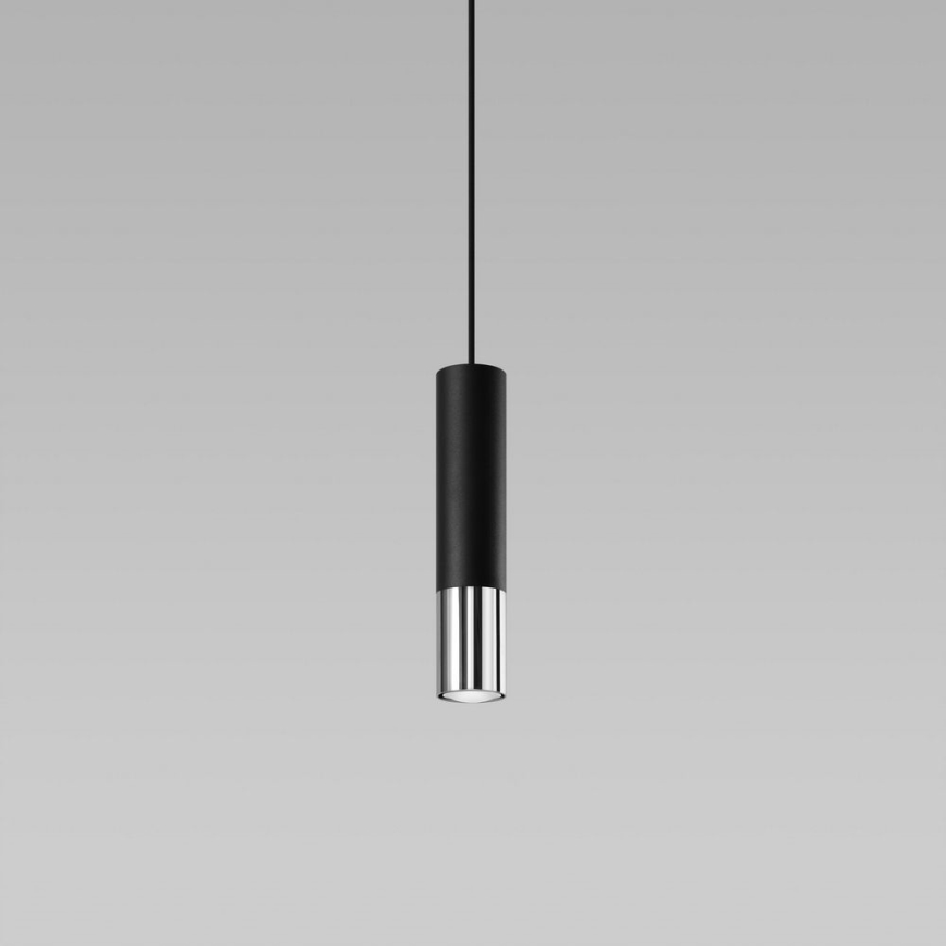 Hängeleuchte LOOPEZ 1xGU10/10W/230V schwarz/glänzendes Chrom