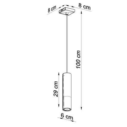 Lampadario a sospensione con filo LOOPEZ 1xGU10/10W/230V nero/cromo lucido