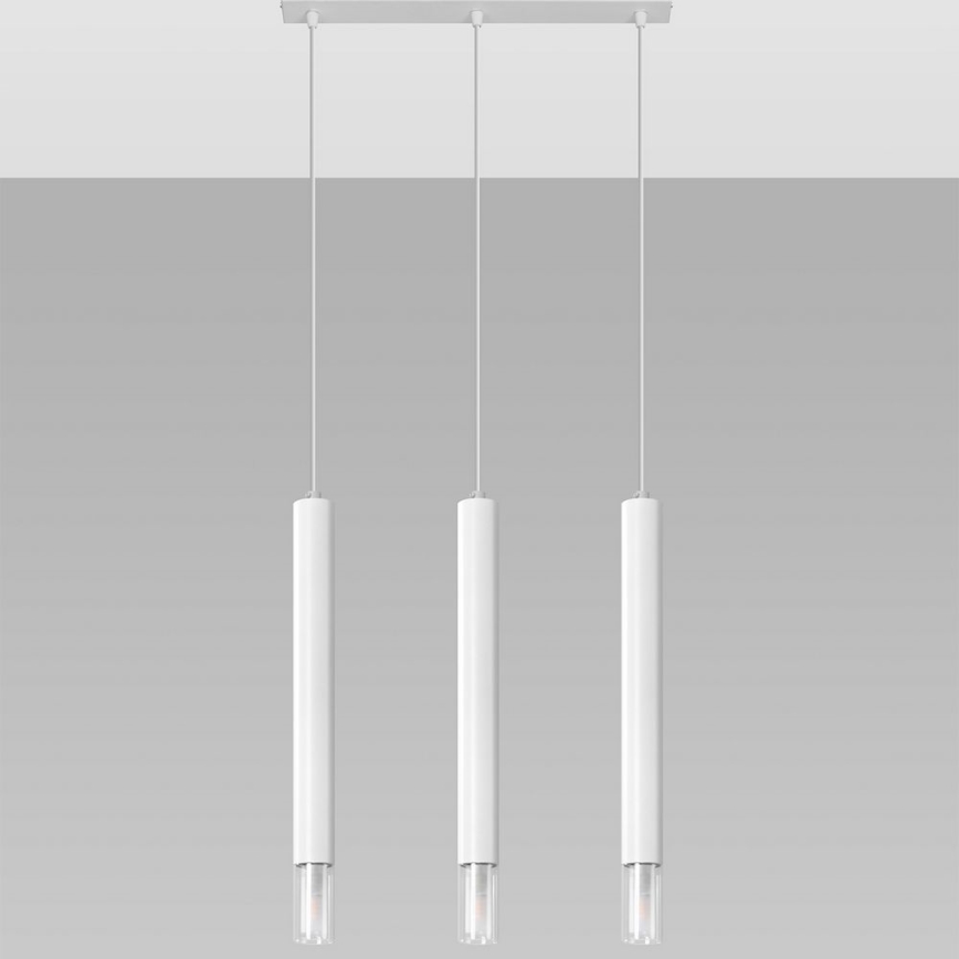 Suspension filaire VIZIER 3xG9/40W/230V blanc