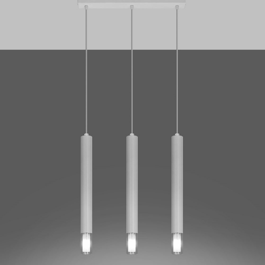 Suspension filaire VIZIER 3xG9/40W/230V blanc