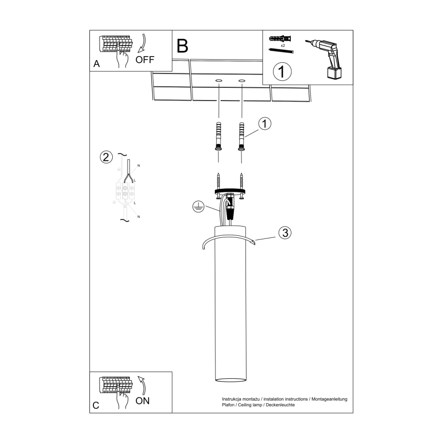 Faretto LAGOS 1xGU10/10W/230V 10 cm bianco